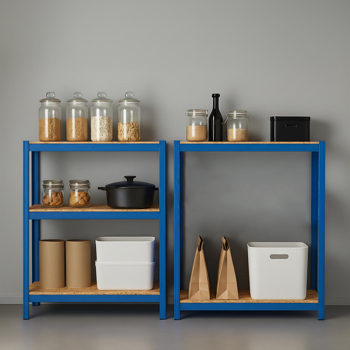 SCHWERLASTREGAL - Multicolor, Holzwerkstoff/Kunststoff (60/180/30cm) - Relaxdays