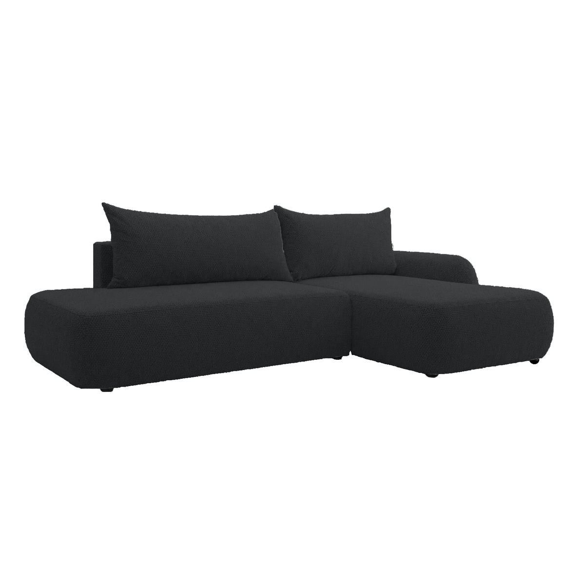 ECKSOFA Munduk I mit Schlaffunktion, Anthrazit - Dunkelgrau, Textil (302/184cm) - Fedve