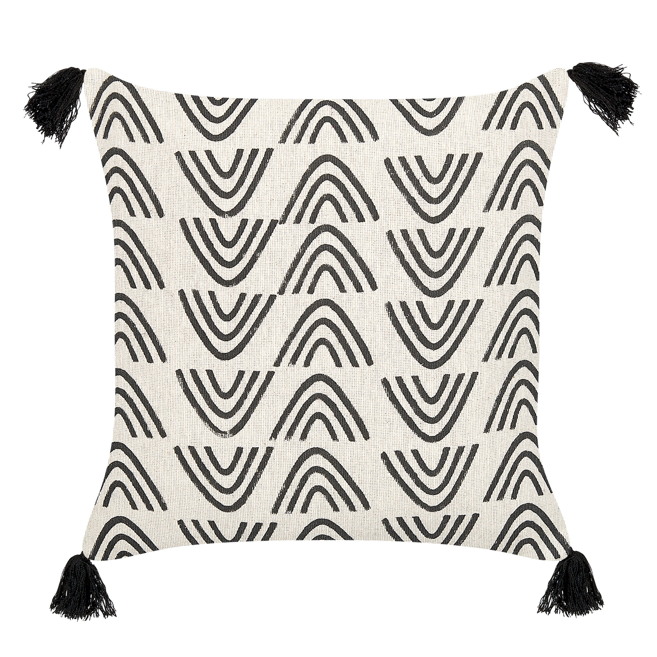 DEKOKISSEN 2er-Set Cremeweiß 45/45 cm Mays - Ecru, Naturmaterialen/Textil (45/45cm) - Beliani
