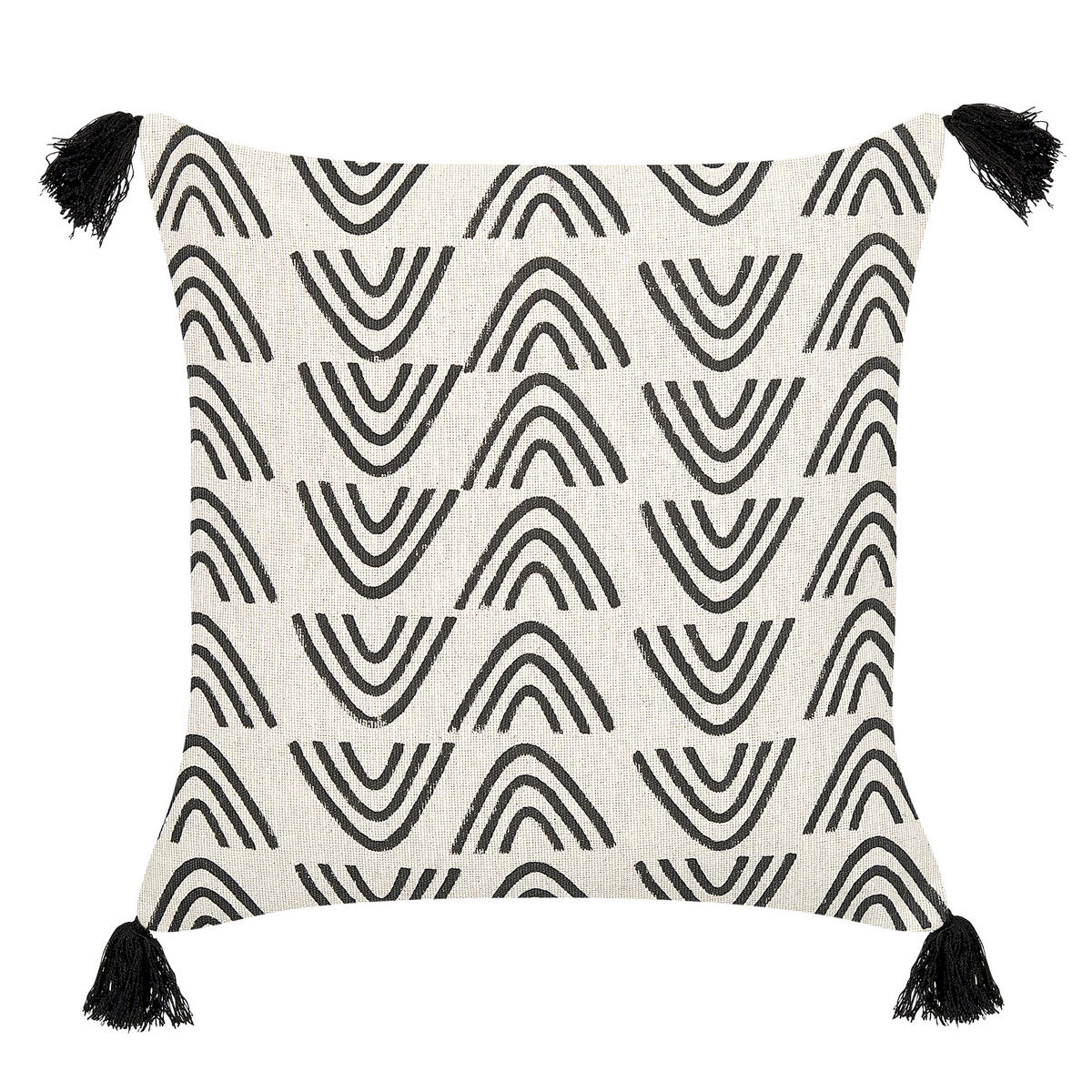 DEKOKISSEN 2er-Set Cremeweiß 45/45 cm Mays - Ecru, Naturmaterialen/Textil (45/45cm) - Beliani