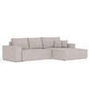 ECKSOFA TAURI mit Schlaffunktion Beige im Neve Stoff - Beige/Schwarz, Holz/Holzwerkstoff (294/185cm) - AltaBeds