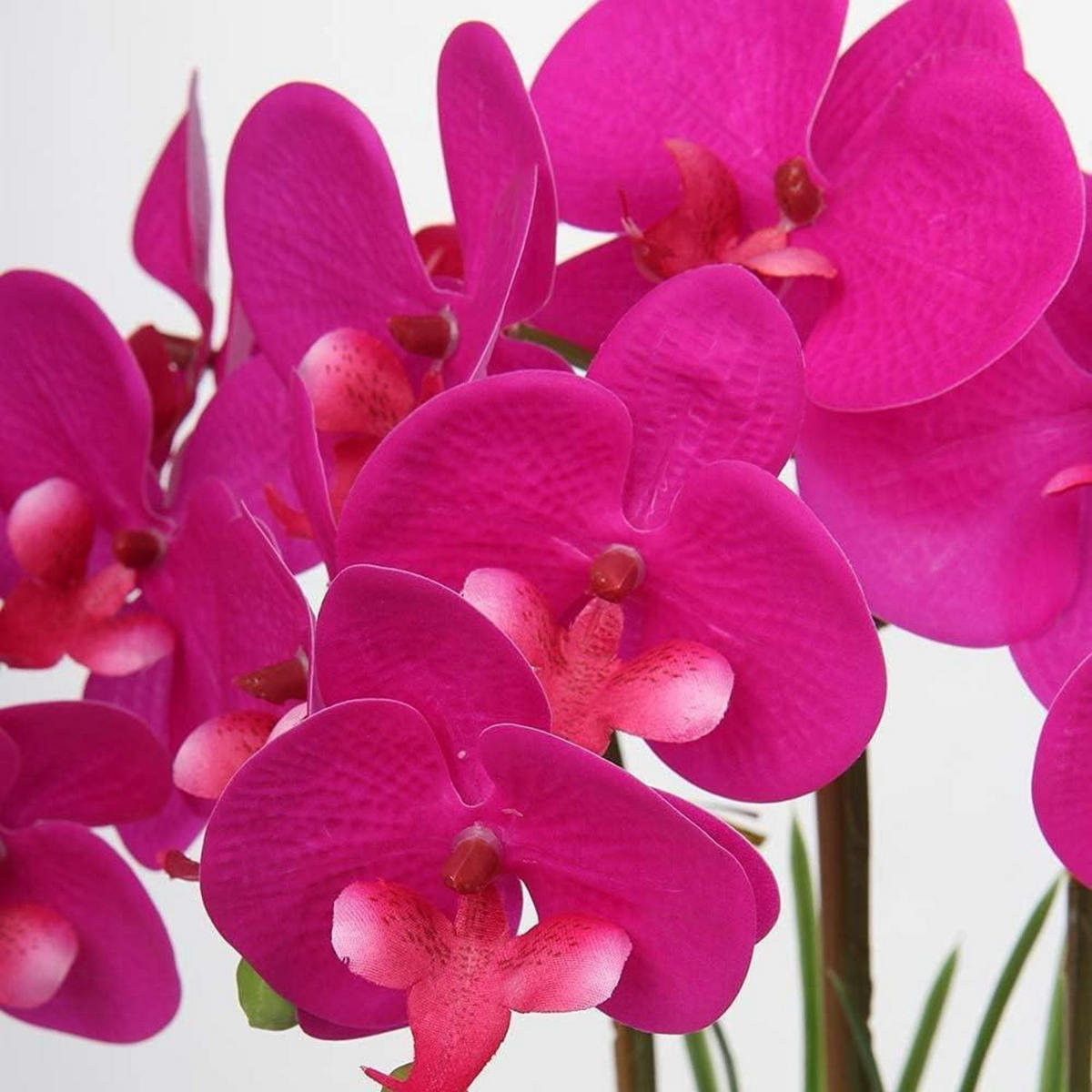 KUNSTORCHIDEE Phalaenopsis 44 cm Violett im Keramiktopf - Pink, Keramik (43.9cm)