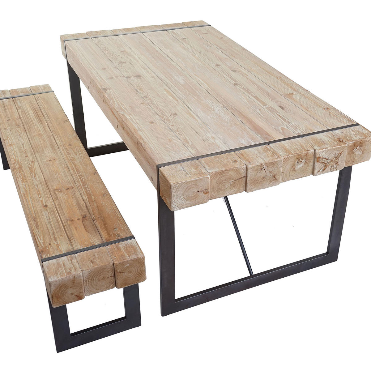 ESSZIMMERGARNITUR Eiche hell 2er-Set - Eiche Artisan, Holz (160/80/90cm) - MCW