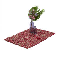 JUTETEPPICH - Dunkelrot, Textil (60/90cm) - Relaxdays