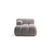 CHAISELONGUE links Bellis aus Boucle hellgrau - Hellgrau, Textil (94/70/155cm) - Micadoni