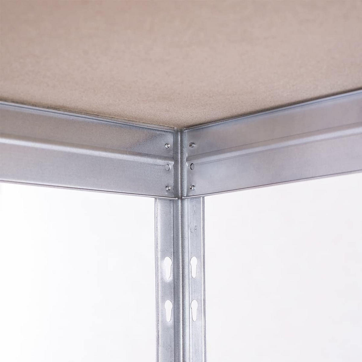 REGALSYSTEM 180x180x180x45 4B. verzinkt - Zinkfarben, Metall (360/180/45cm) - AR Shelving