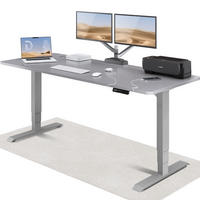 SCHREIBTISCH Elektrisch Höhenverstellbarer HomePro 200x80cm Grau/Grau mit Memory-Funktion, Anti-Kollisions Technologie - Grau, Holzwerkstoff (80/200/62cm) - Desktronic