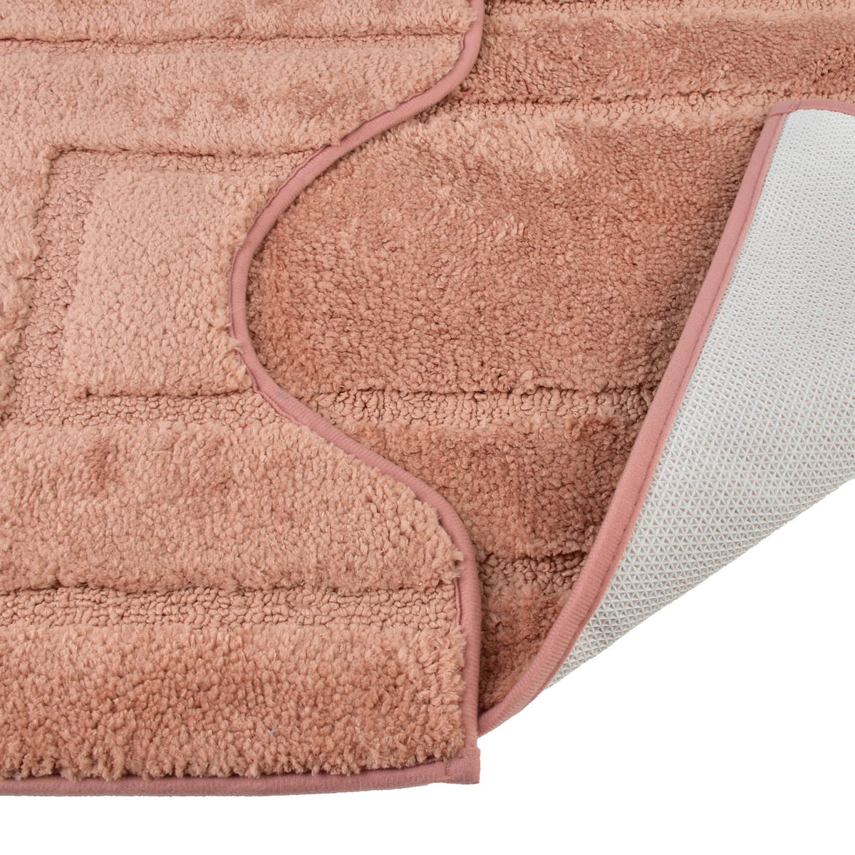 BADTEPPICH Zac Rosa 80/50/2 cm Textilien - Rosa, Textil (50/80cm) - Mondex