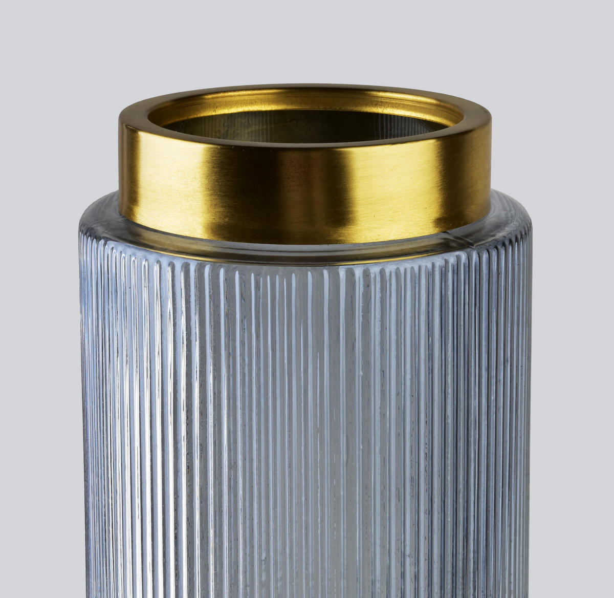 VASE Serenite Grau 15/15/25 cm Glas - Grau, Glas (25cm) - Mondex