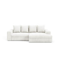 ECKSOFA Paola 3 Sitzplätze Cremeweiß - Weiß, Holz (272/167cm) - Petits-meubles