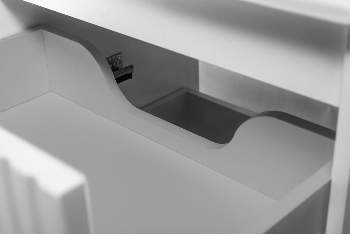 WASCHBECKUNTERSCHRANK mit Regal Weiß matt/Eiche 140/57/46 cm - Eichefarben/Weiß, Holzwerkstoff (140/57/46cm) - Rodan