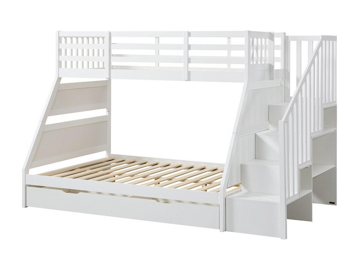 ETAGENBETT - 2 Personen - Holz, Platte - Weiß - - Weiß, Holz (140/190cm) - Vente-Unique