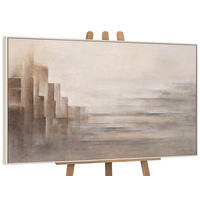 GEMÄLDE Grenzen der Illusion Schattenfugenrahmen Beige 140x100 cm - Beige, Holz (140/100cm) - YS-art gallery
