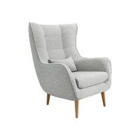 SESSEL Estjano Boucle - Beige/Hellgrau, Holz/Textil (80/106/95cm) - MIRJAN24