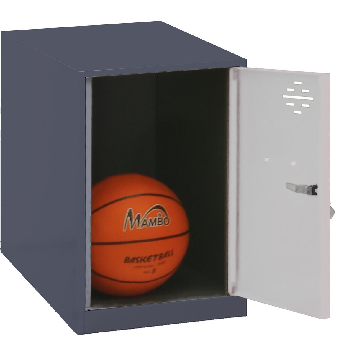 SCHLIESSFACHWÜRFEL Amego HxBxT 47,5x40x50 cm Ohne Standfüße Grau-Anthrazit Spind - Grau, Metall (40/47.5/50cm) - PROREGAL