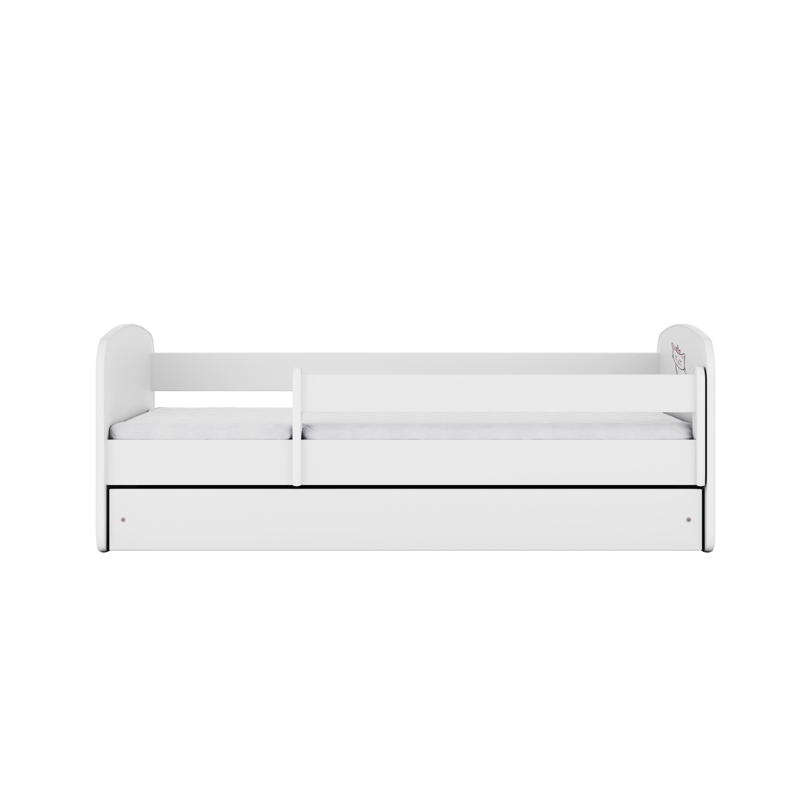 KINDERBETT Katze mit Schublade 160/80 90/61/164 - Weiß, Holzwerkstoff (80/160cm) - RAUMHIRSCH FURNITURE