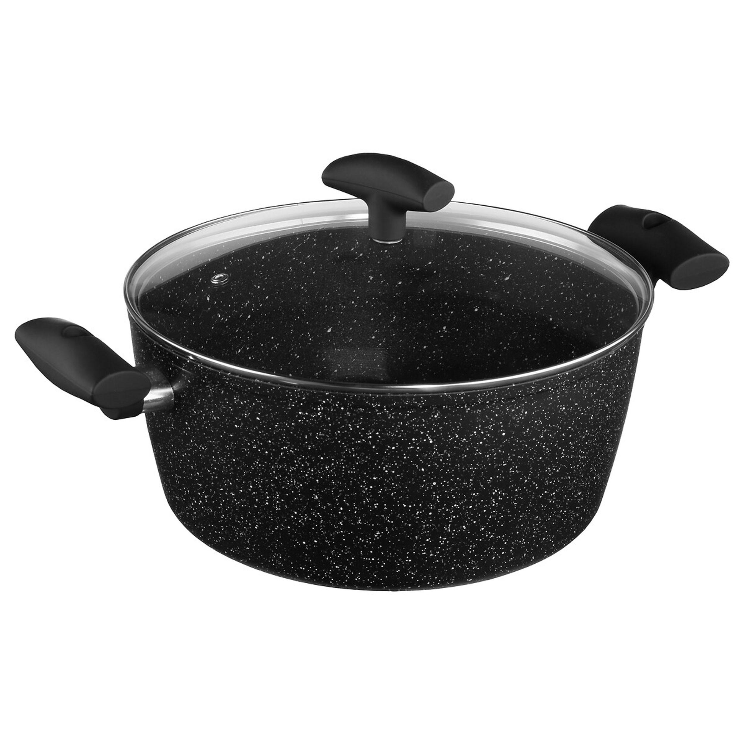 KASSEROLLE Caractere mit Deckel, Aluminium, Kunststoff, Glas, Schwarz, 28 cm - Schwarz, Metall (29/14.1/41cm) - 5five Simply Smart