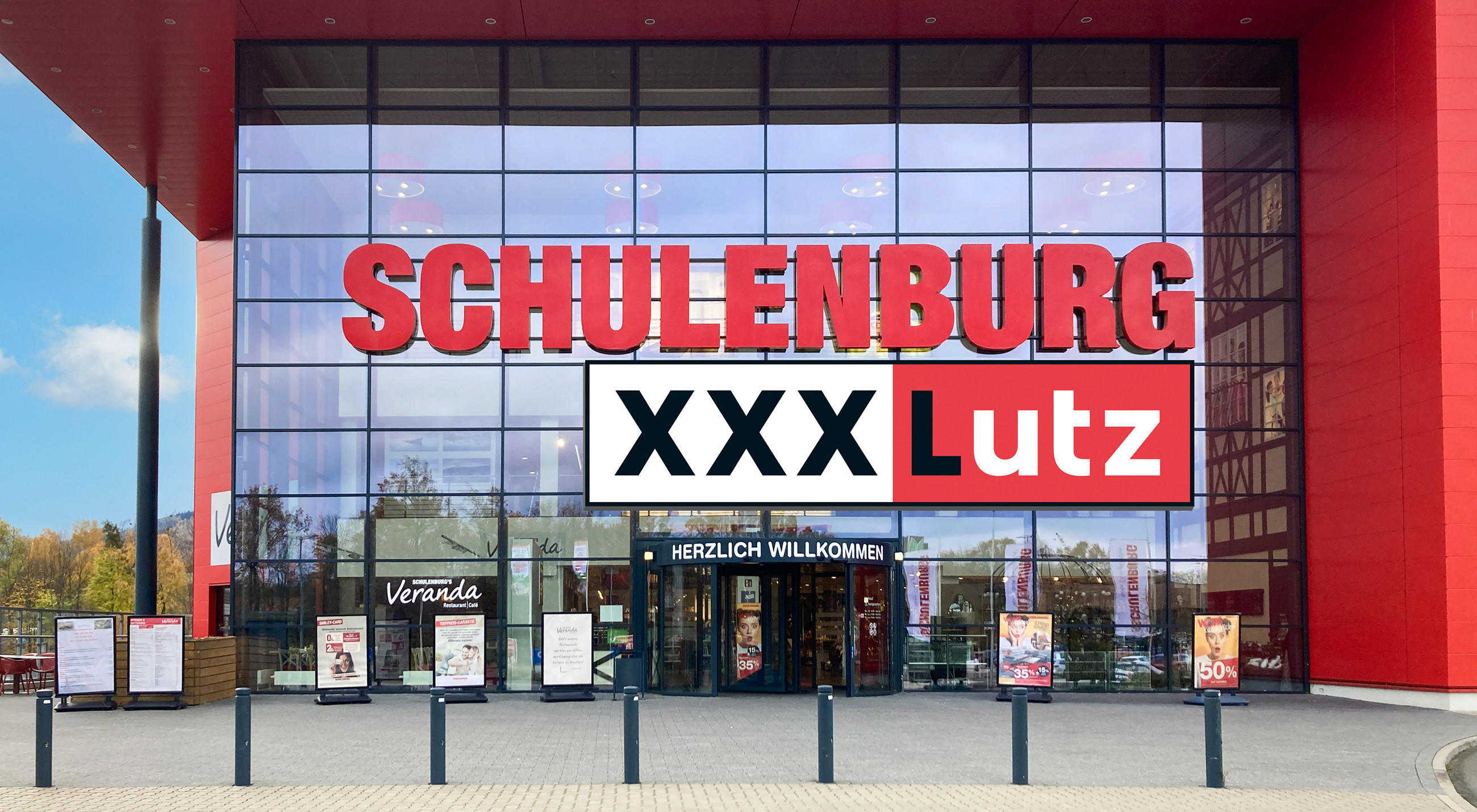 Frontansicht der XXXLutz Schulenburg Filiale in Goslar