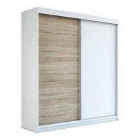 SCHWEBETÜRENSCHRANK 120 CM PAX Farbe: Weiß / sonoma / weiß - Weiß/Braun, Holzwerkstoff (120/215/59.5cm) - A&J MöbelLand