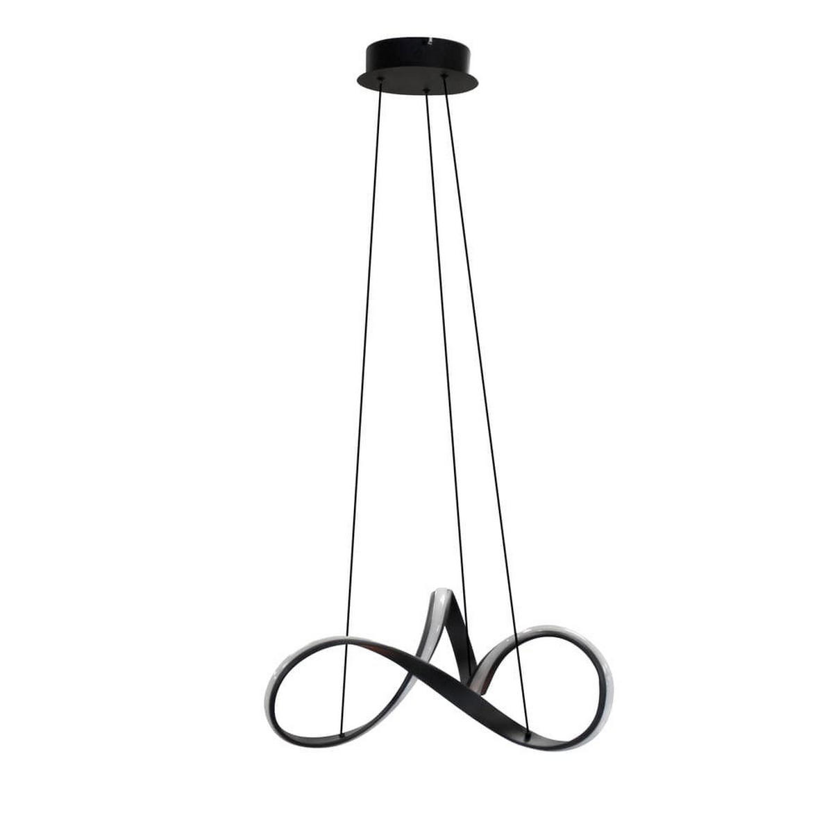 PENDELLEUCHTE 'Elegance B' - Schwarz, Metall (60/60/200cm) - KUNSTLOFT