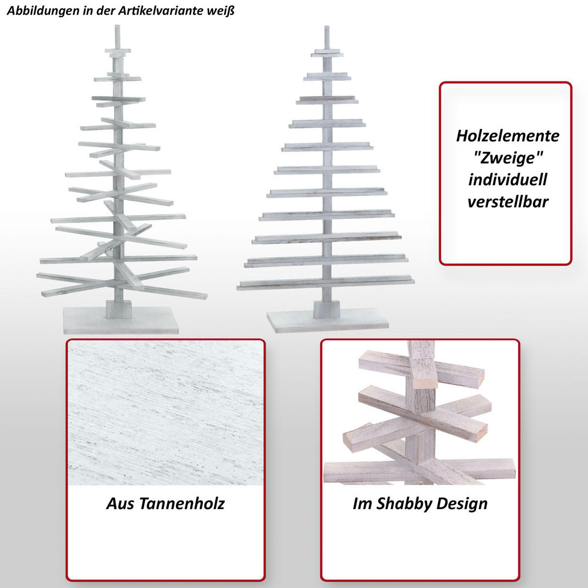 DEKO-WEIHNACHTSBAUM Braun - Braun, Holz (130cm) - MCW