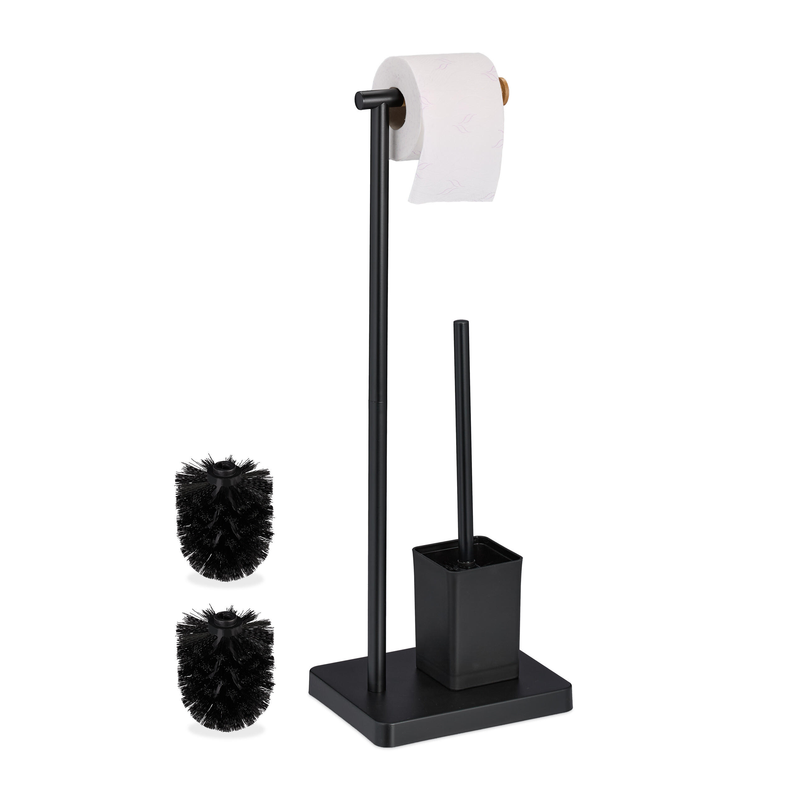 SET-WC Negru 2 capete de perie de rezervă