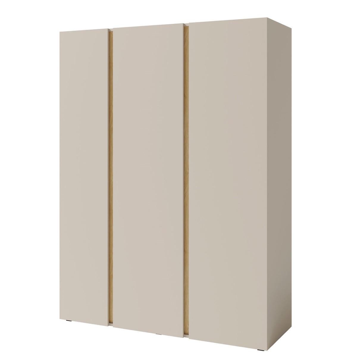 JUGENDZIMMER Laris Set C mit Bett 120 x 200 - Sandbeige / Eiche geölt - Eichefarben/Beige, Holzwerkstoff/Metall (145/195/50cm) - QMM TraumMöbel