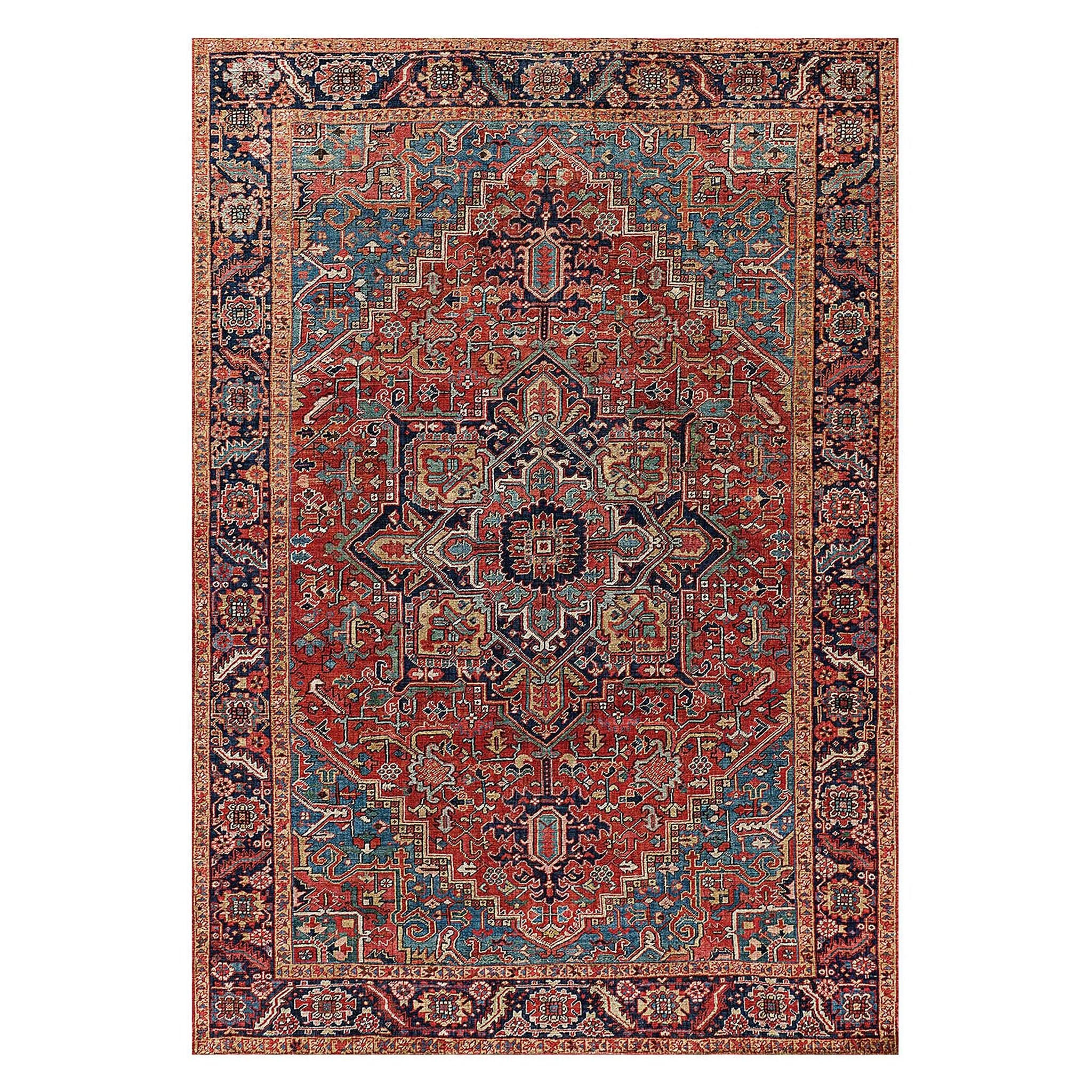 TEPPICH Design englische Nahtverarbeitung rot - Rot, Textil (160/230cm) - AFK Living