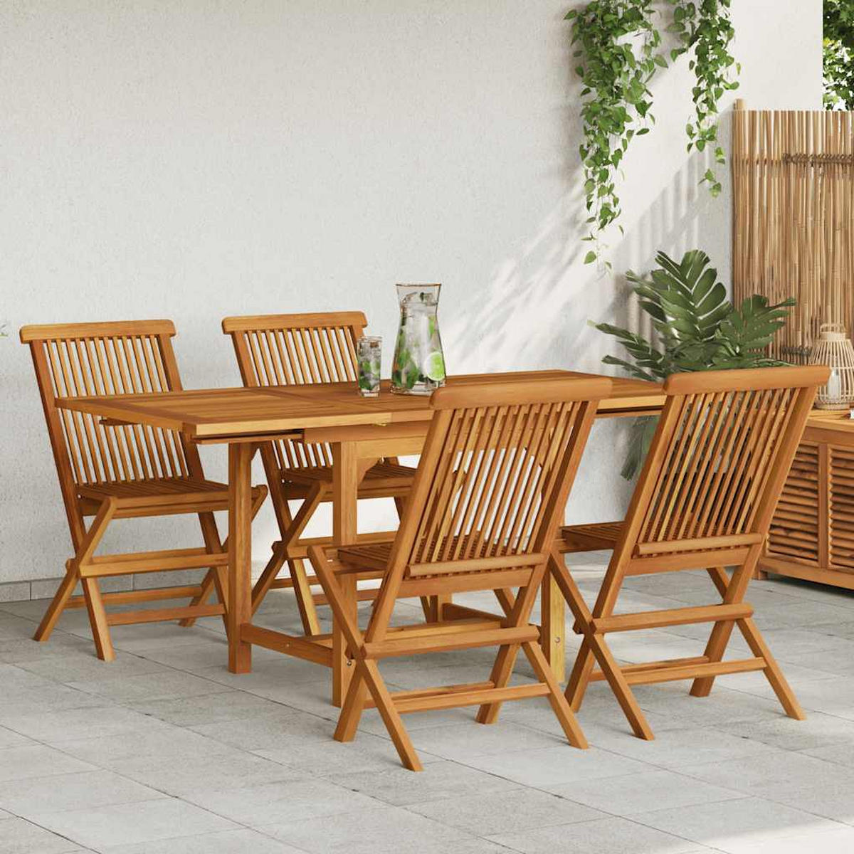 GARTENSET Yatkin 5-teilig - Braun, Holzwerkstoff - Nettlife