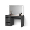 SCHMINKTISCH Imola Anthrazit 120 cm mit LED-Spiegel - Anthrazit, Holzwerkstoff (120/75/55cm) - Livinity®
