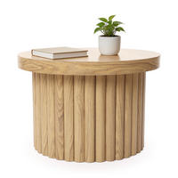COUCHTISCH rund, Moderner Wohnzimmertisch in Holz | Ø60 x H40 cm - Eichefarben, Holz (60/60/40cm) - Hometopia
