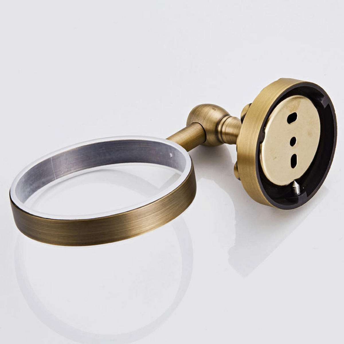 TOILETTENBÜRSTENHALTER – Vintage-Gold (16 x 10,5 x 36 cm) - Goldfarben, Metall (17/36.5/10.5cm)