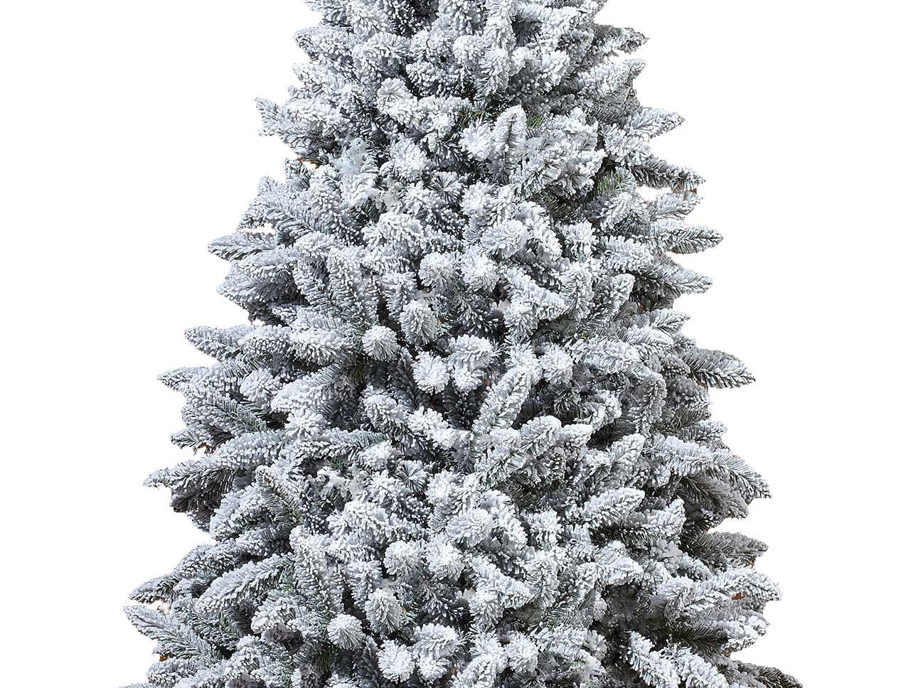 WEIHNACHTSBAUM künstlicher DELUXE VIOLA 180 cm, weiß, 2D, 1068 Zweige, inkl. Metallständer - Weiß, Kunststoff/Metall (116/180cm) - LAALU