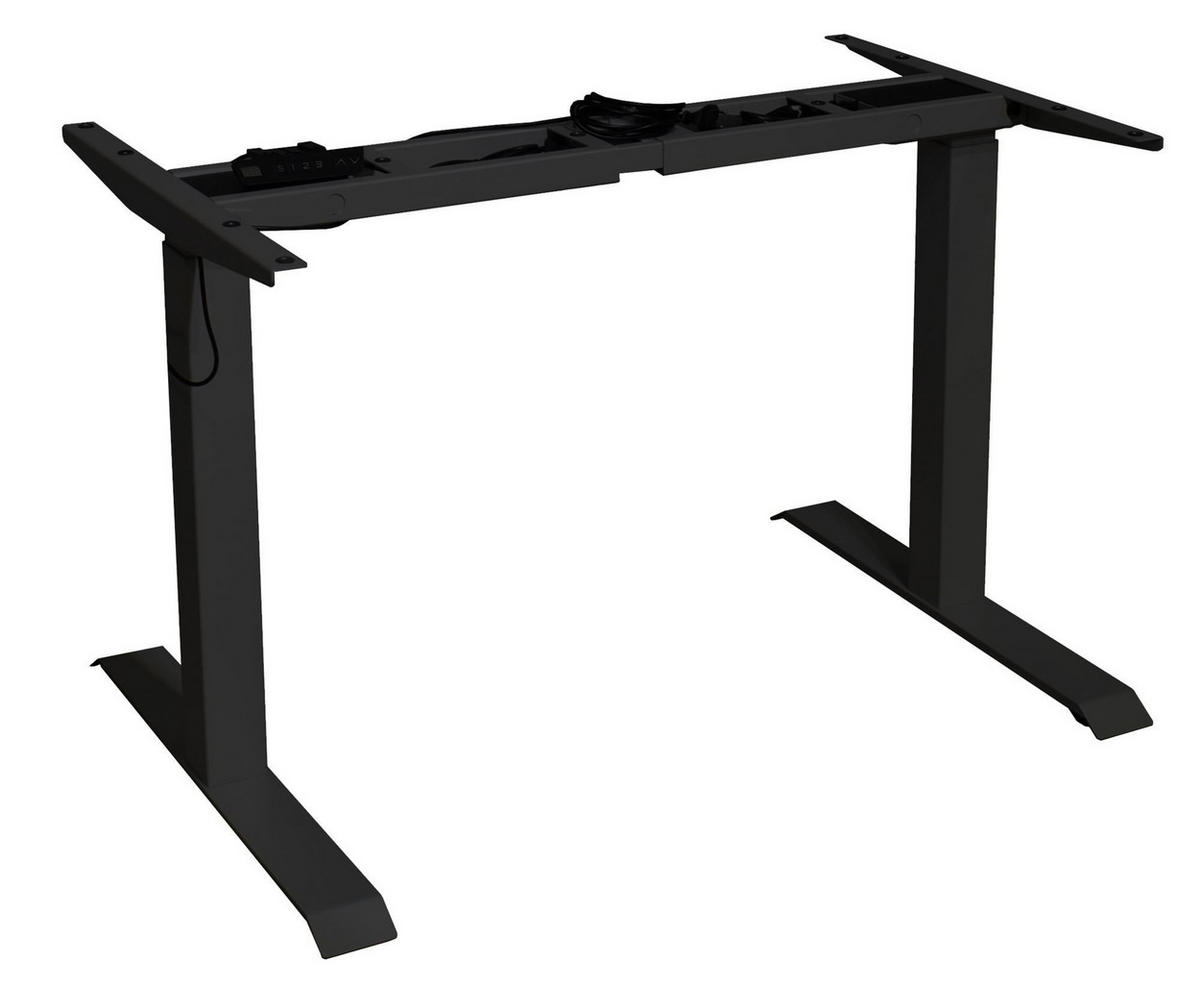 SCHREIBTISCH höhenverstellbar elektrisch Editha 140x70 schwarz/asteiche - Eiche Artisan, Holz (140/70/73cm) - 58aufmkessel