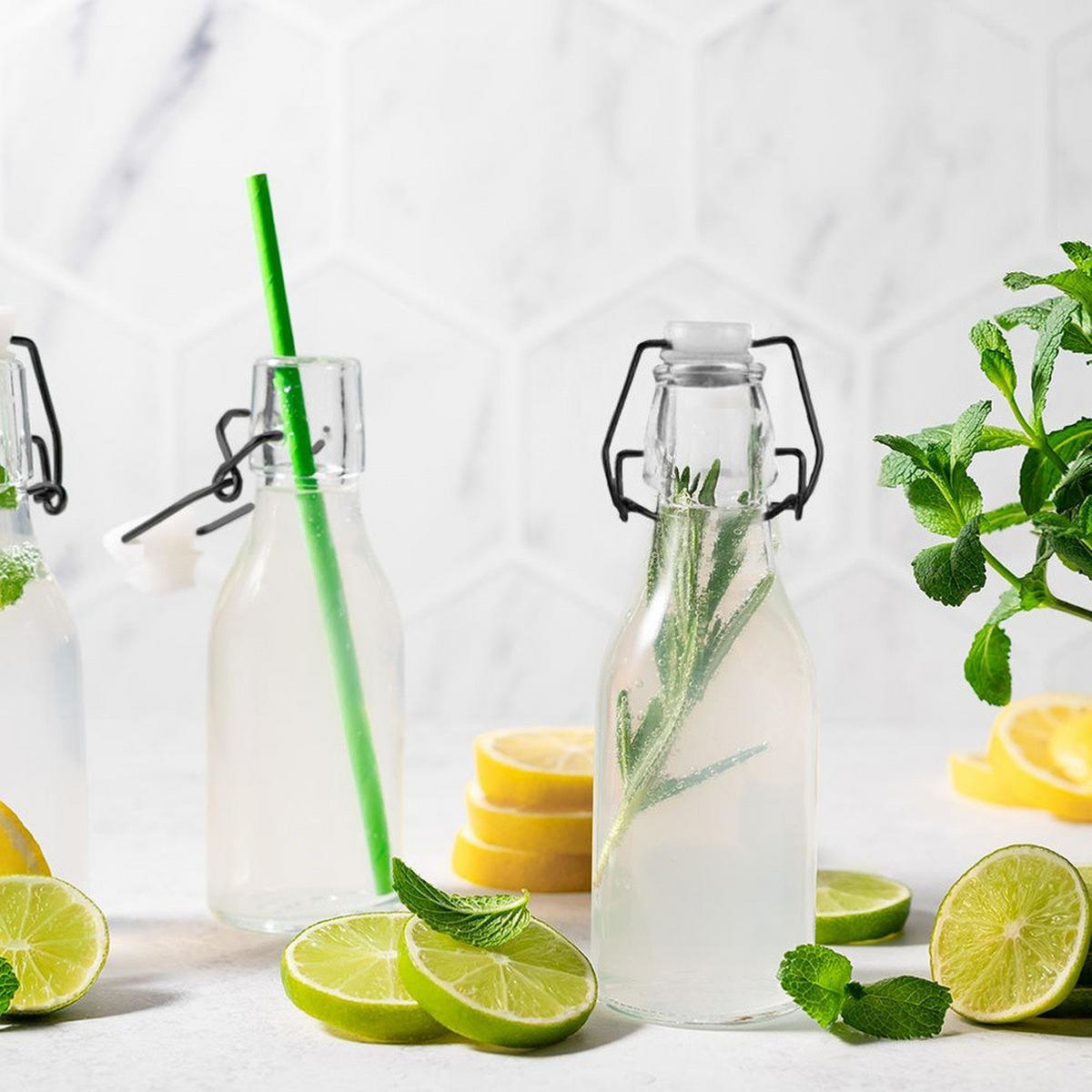 ESSIGFLASCHE Bügelverschluss 290 ml Transparent - Transparent, Glas (6/20/6cm) - Orion 