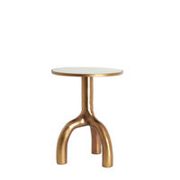 BEISTELLTISCH Mello Braun Ø40,5/53 cm - Braun, Metall (40.5/40.5/53cm) - Light & Living