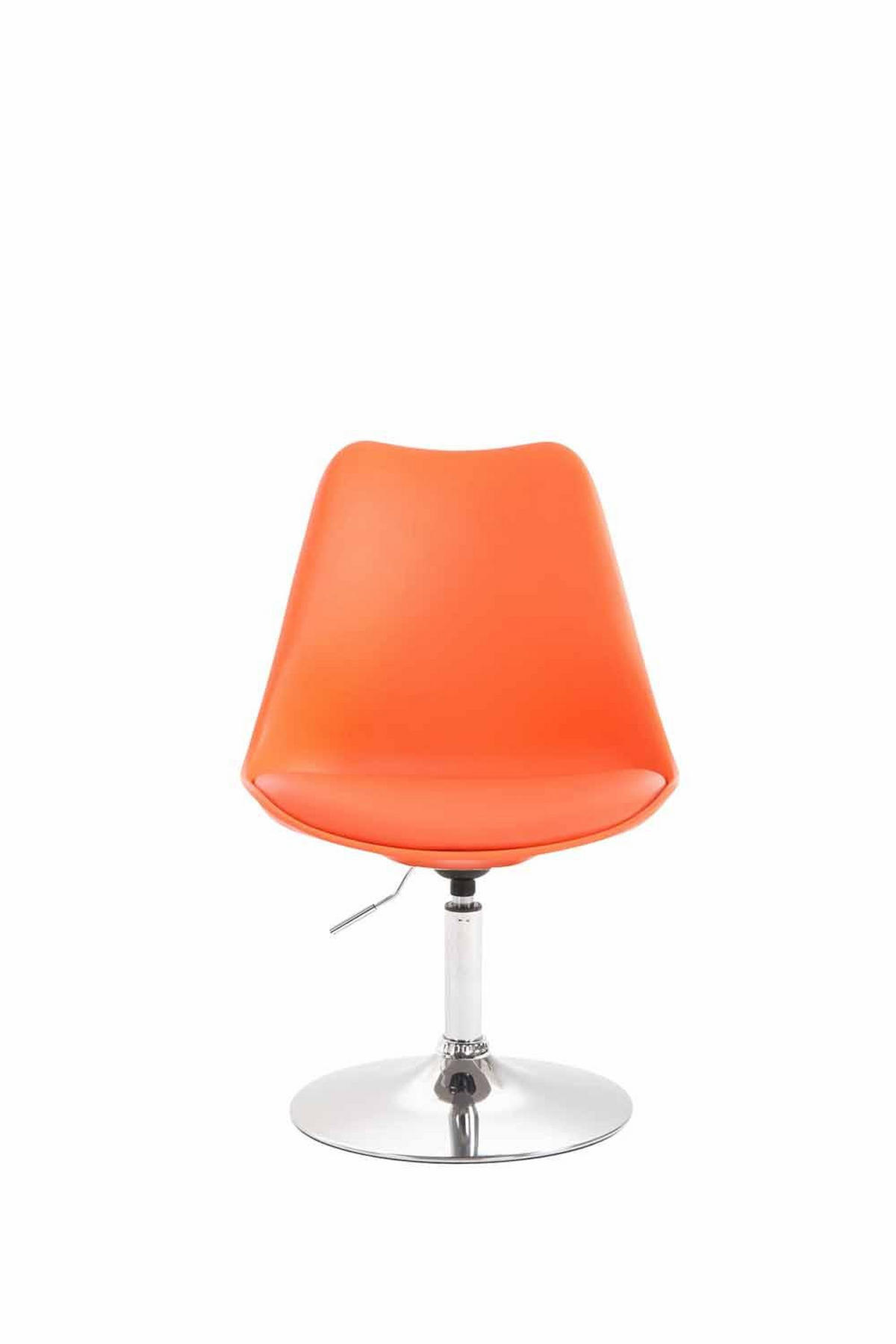 DREHSTUHL Kunststoff orange - Chromfarben/Orange, Kunststoff/Metall (48/76/57cm) - CLP