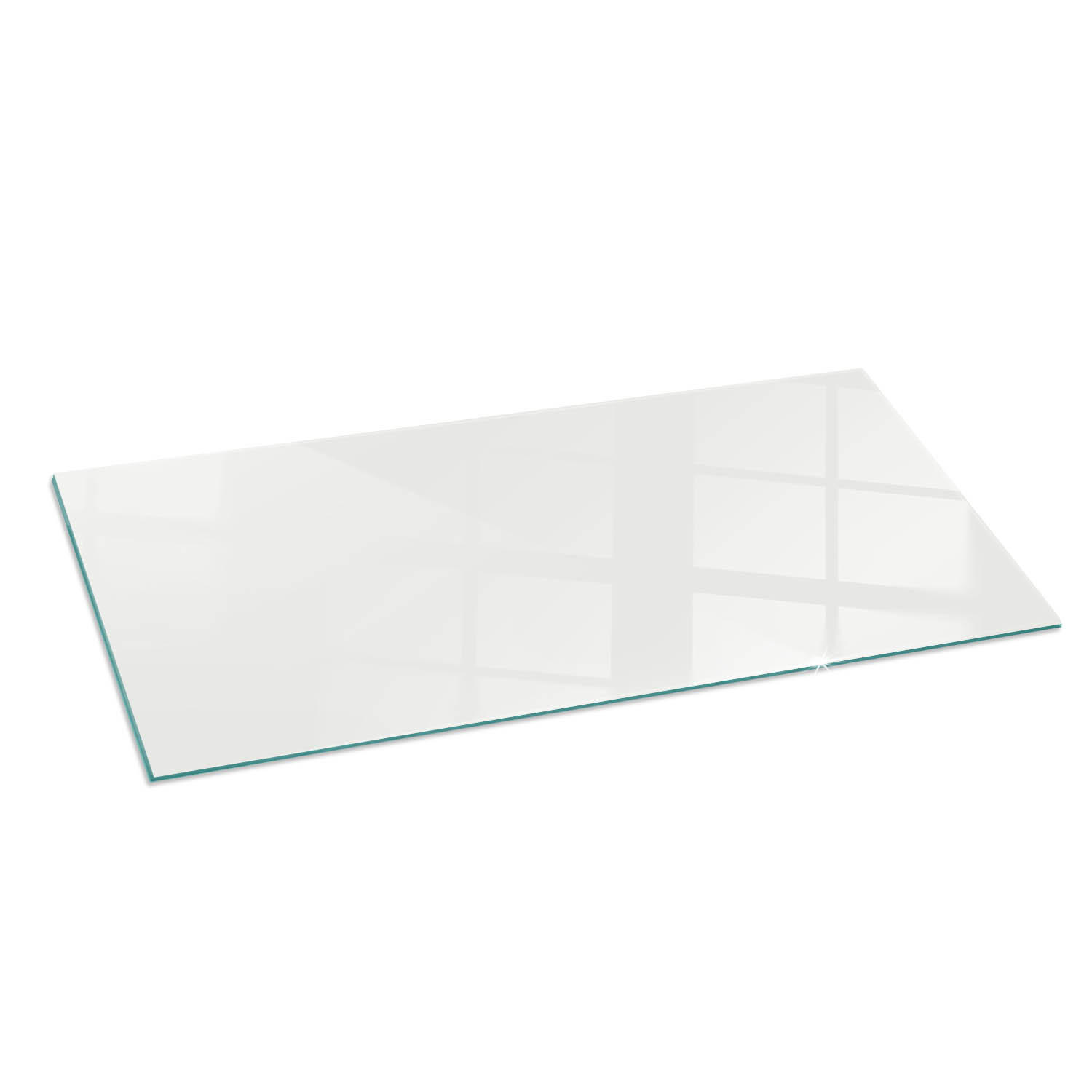 GLASPLATTE für Kamin 125x50 cm Grau - Grau, Glas (125/50/0.4cm) - ArtPrintCave