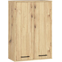 HÄNGESCHRANK Eiche Artisan 64x94x30 cm - Silberfarben/Eiche Artisan, Holzwerkstoff/Kunststoff (64/94/30cm) - Akord