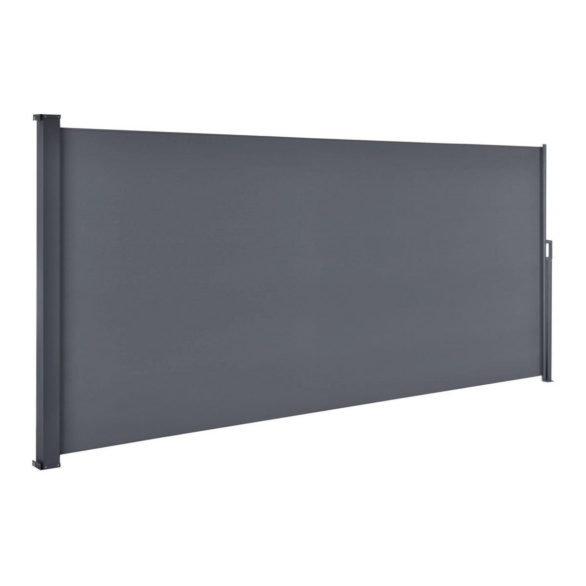 SEITENMARKISE Dubai dunkelgrau 500x200 cm - Grau, Kunststoff (500/200/500cm) - Juskys