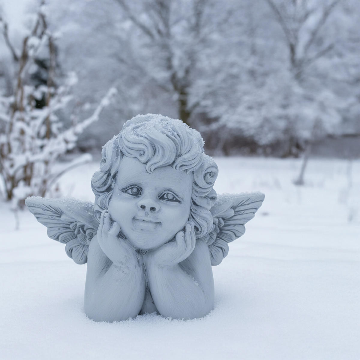 ANGEL - siva, umetna masa (40/31/22cm) - Relaxdays