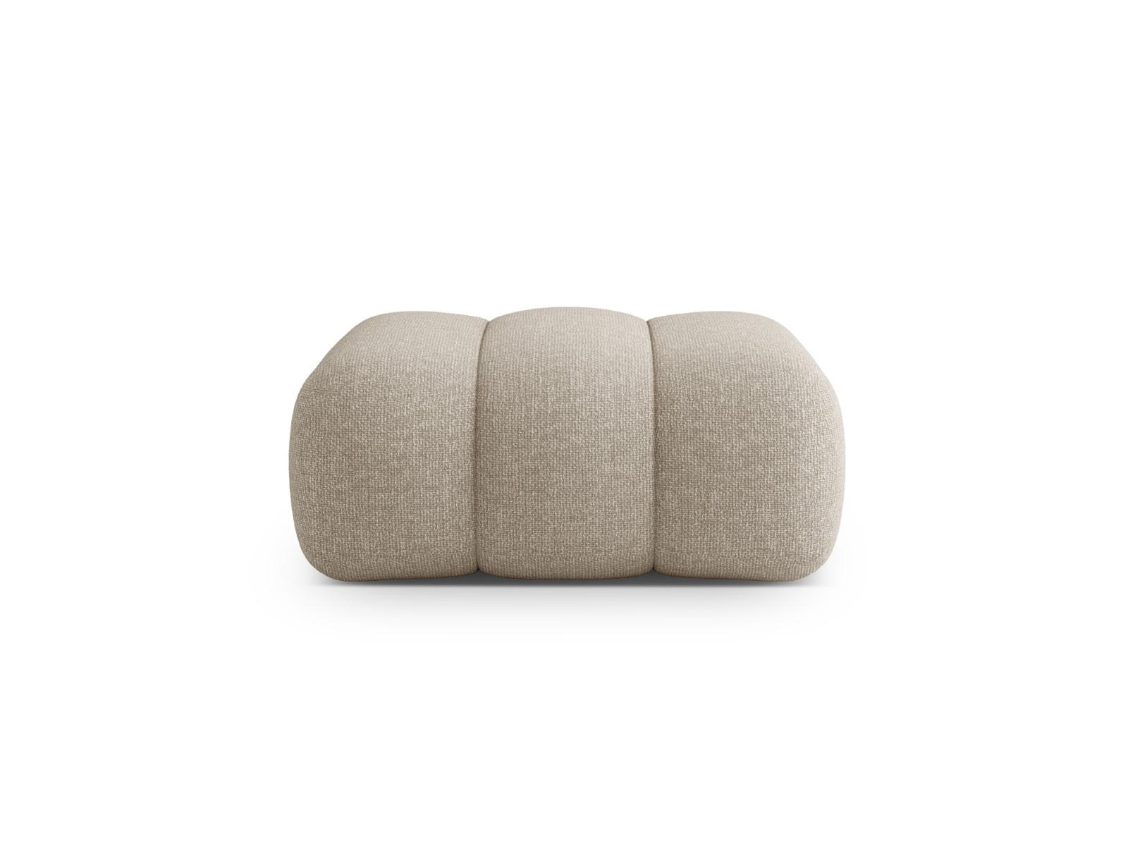 POUF Koge aus Chenille-Stoff dunkelbeige - Mokka, Textil (95/40/95cm) - Cosmopolitan Design