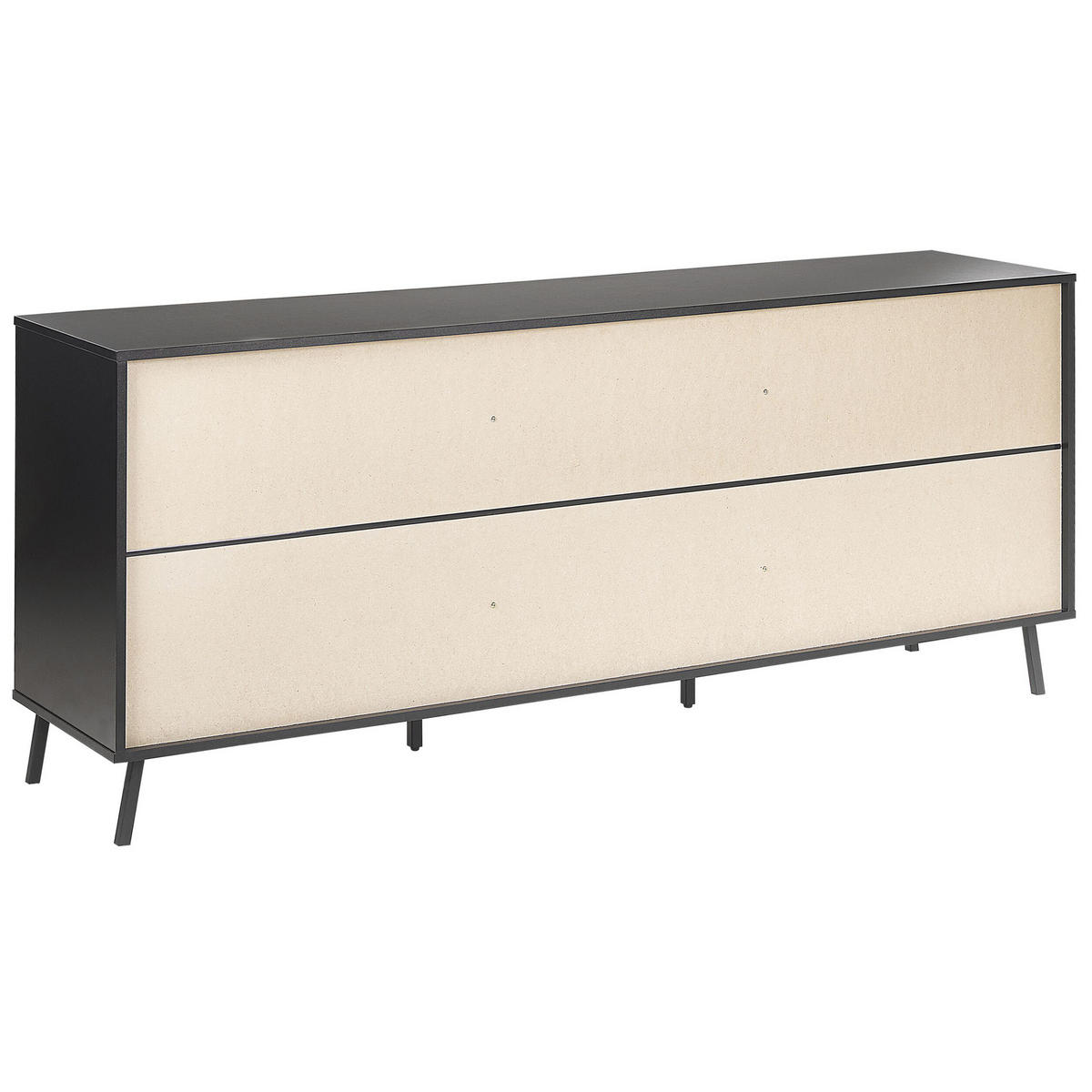 SIDEBOARD mit 2 Türen Grauer Betoneffekt Blackpool - Grau, Holzwerkstoff (177/75/40cm) - Beliani