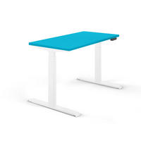 SCHREIBTISCH elektrisch höhenverstellbar REC 120x60 cm Blau - Weiß, Metall (120/60/110cm) - Schaff