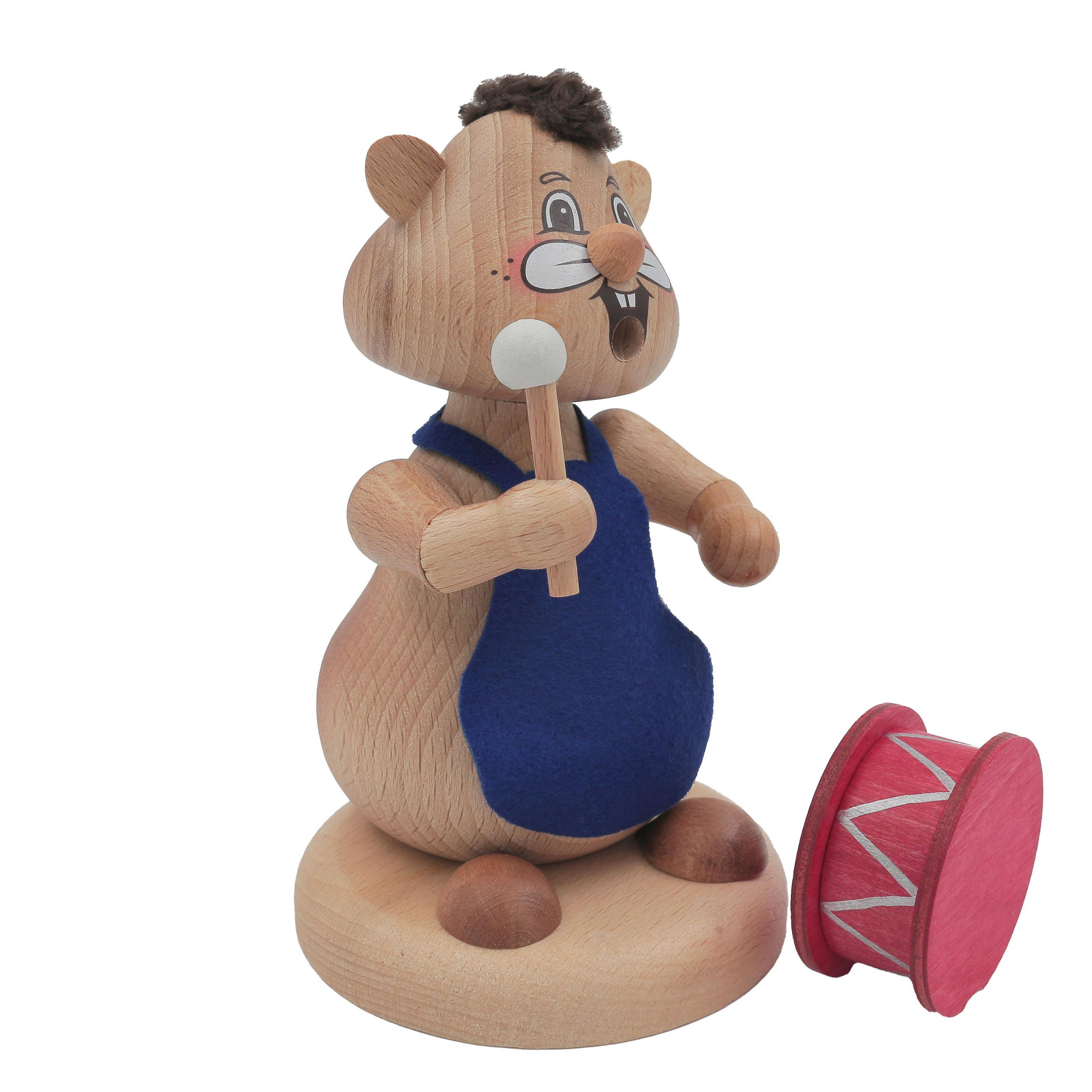 RAUCHFIGUR Hamster Musiker Trommel 13 cm - Multicolor, Metall (8/13/0.1cm)