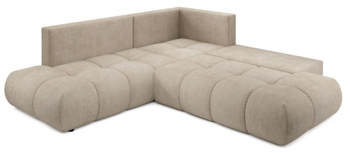 ECKSOFA Beige SOHI Flow 02 Ausziehbar Mit Schlaffunktion - Beige, Textil (266.5/266.5cm) - Sepro Meble