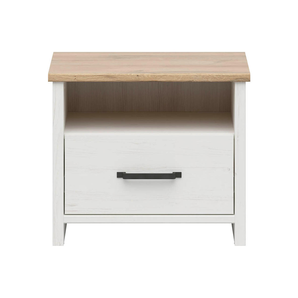 NOČNÍ STOLEK Aksel Bílá - bílá, kompozitní dřevo (55/47.5/42.5cm) - Petits-meubles