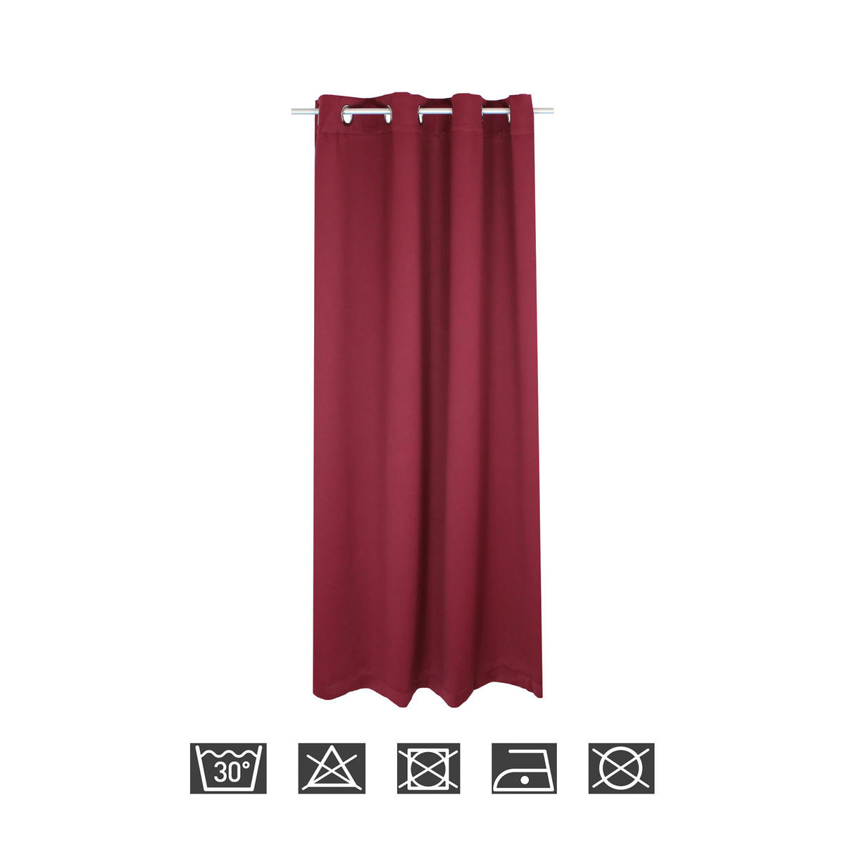 VERDUNKELUNGSVORHANG Ösen 140/245 cm Bordeaux - Bordeaux, Textil (140/245cm) - TiborTex