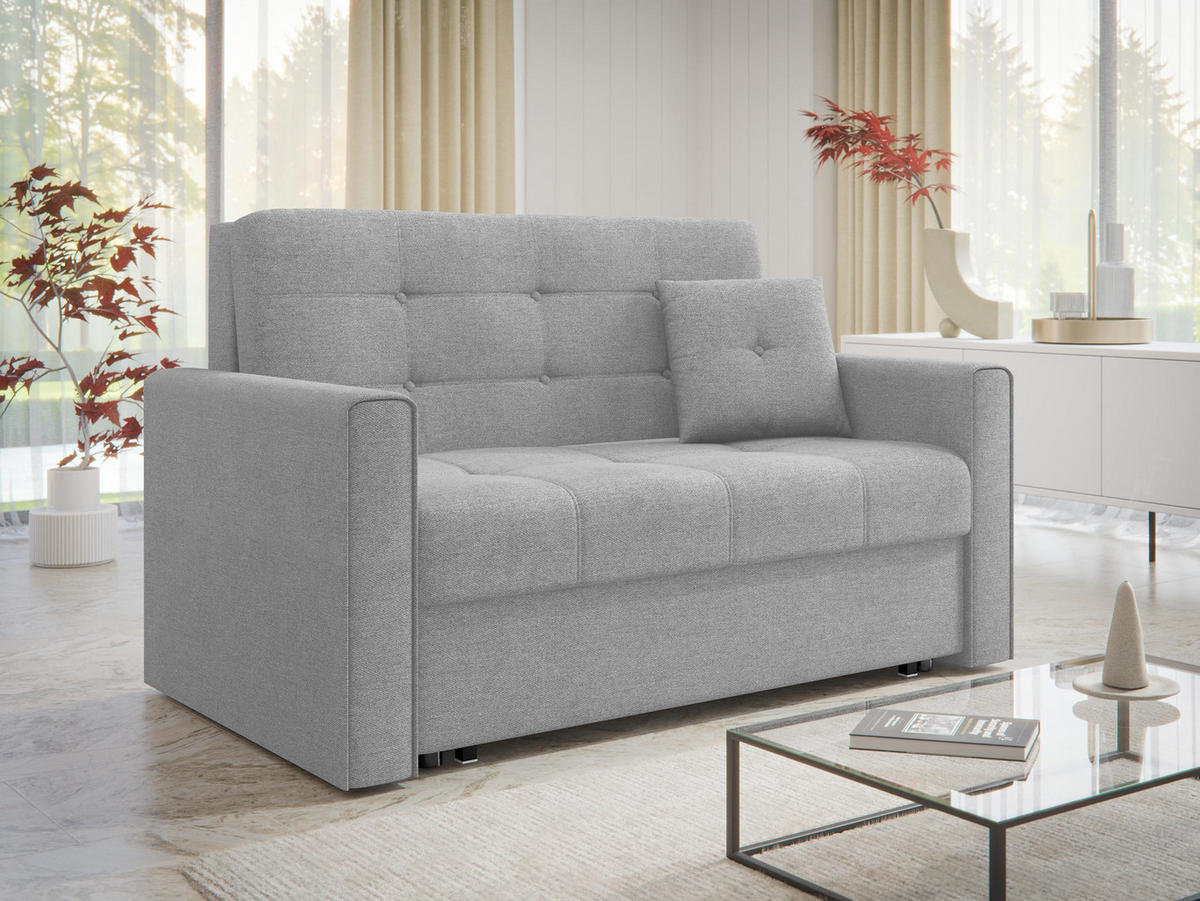 SCHLAFSOFA Viva Lux II - Grau, Holz/Textil (133/85/98cm) - MIRJAN24