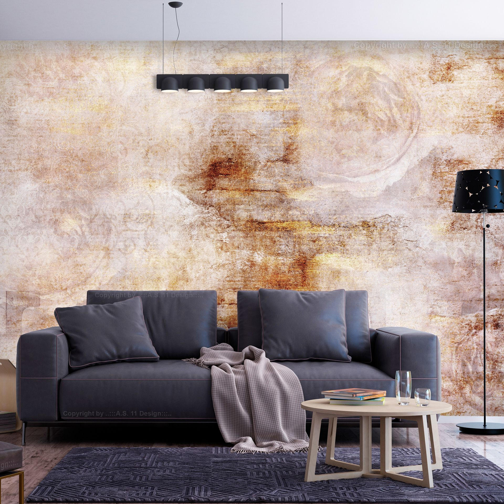 SELBSTKLEBENDE FOTOTAPETE 98/70 cm - Braun/Grau, Kunststoff/Textil (98/1cm) - KUNSTLOFT